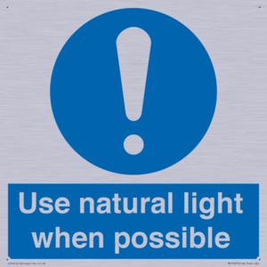 Use natural light when possible